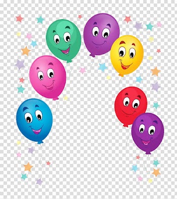 Colored balloons transparent background PNG clipart