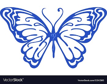 Colored butterfly logo vector image