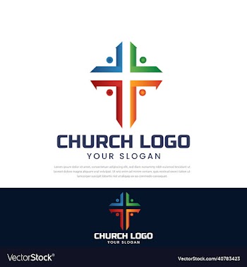 colored church cross icon template symbol cross