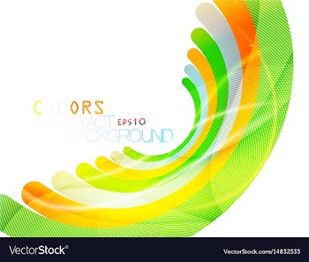 Colored curve view scene vector image