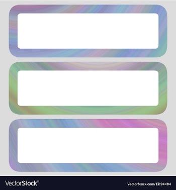 Colored digital art rounded banner set vector image