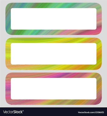 Colored digital art rounded shaped banner set vector image