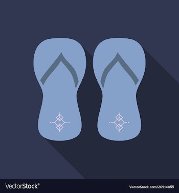 Colored flipflops icon slippers icon flip flop vector image