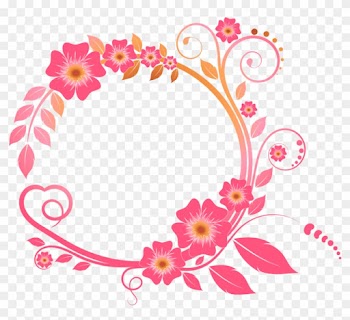 Colored Flower Frame By Natasasusa Colored Flower Frame - Black And White Floral Frame