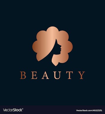 colored hair abstract woman logo design