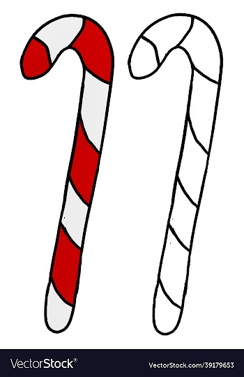 colored hand drawn christmas candy