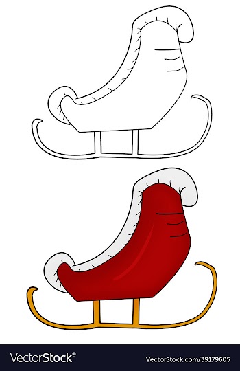 colored hand drawn christmas elements isolated