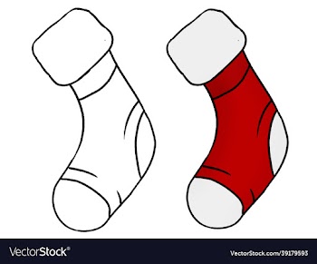 colored hand drawn christmas socks