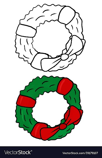 colored hand drawn collection of christmas stuff