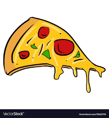 colored hand drawn pizza slice