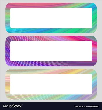 Colored horizontal rounded banner set vector image