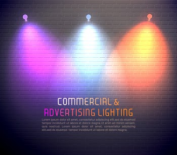 Colored light effects template Free Vector