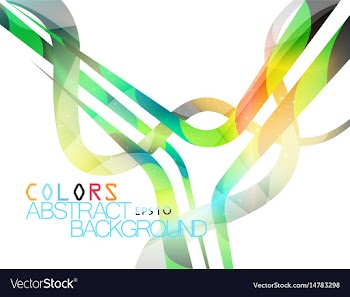 Colored lines with curve style vector image