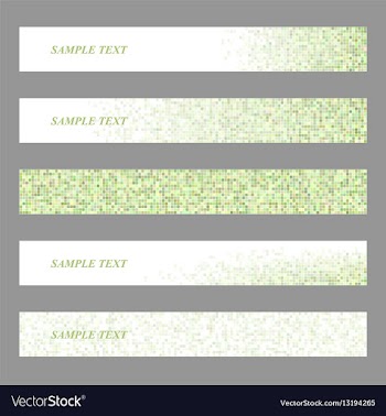 Colored mosaic web banner design set vector image