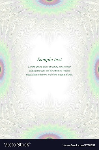 Colored page border design template vector image