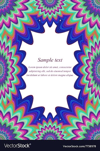 Colored page border design template vector image
