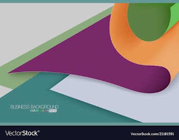 Colored paper overlapping scene vector image