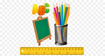 Colored pencil Crayon Clip art - Hand-painted cartoon blackboard ruler school season watercolor pen pen letters ABC 