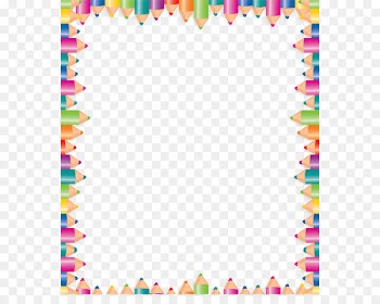Colored pencil Drawing Clip art - Color pencil border 