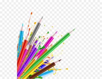 Colored pencil Drawing Sketch - crayons png 