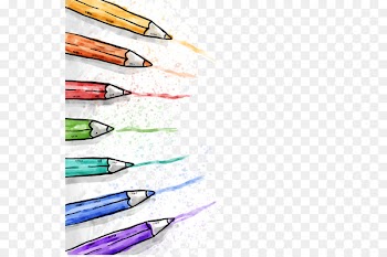 Colored pencil Drawing Watercolor painting - Vector hand-drawn color pencil 