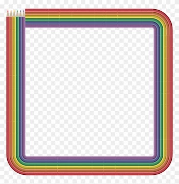 Colored Pencil Frame Png Clipart Pencil Clip Art - Colorful Picture Frame Clipart