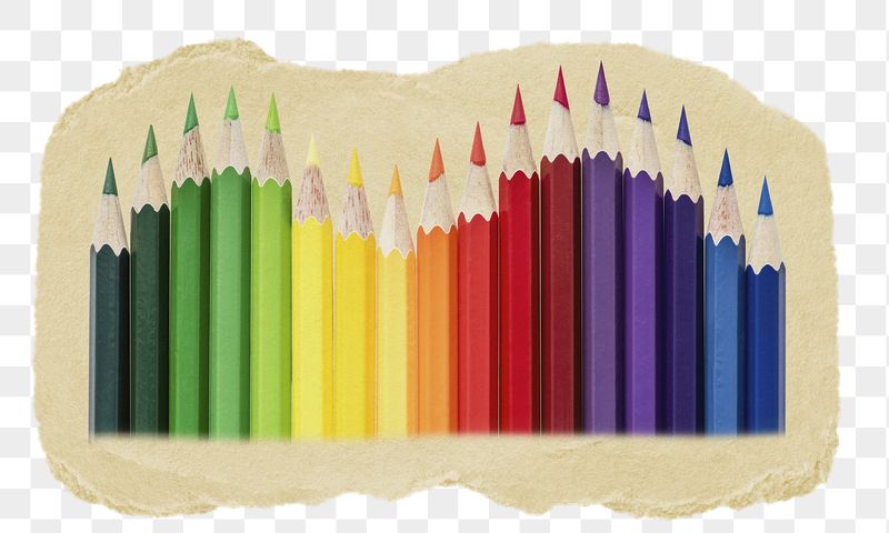 Colored pencils png sticker, ripped | Free PNG - rawpixel