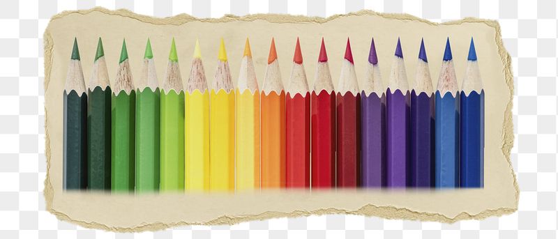 Colored pencils png sticker, ripped | Free PNG - rawpixel