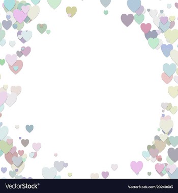Colored random heart background design - love vector image