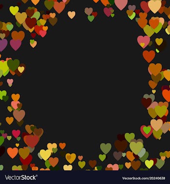 Colored random heart background design - love vector image