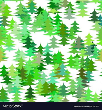 Colored random pine tree background - winter vector image