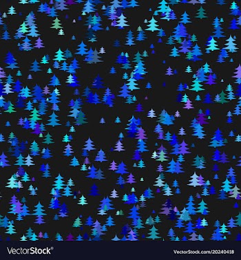 Colored random pine tree background - winter vector image