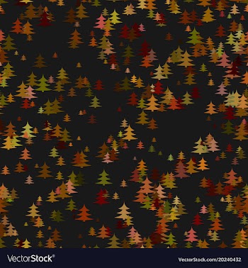 Colored random pine tree background - winter vector image