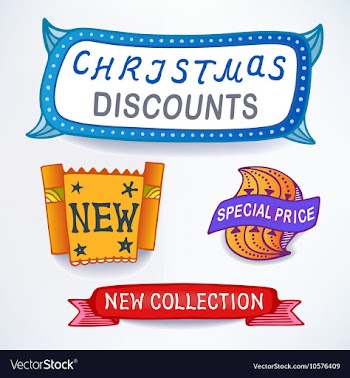 Colored set of promotional sales vector image