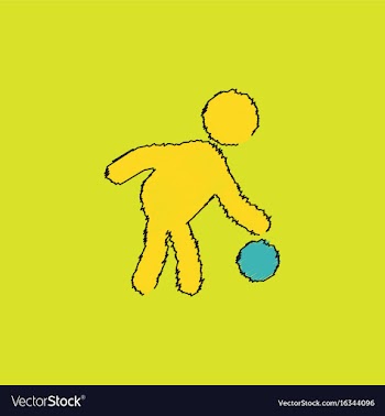 Colored silhouette of basketball player with ball vector image
