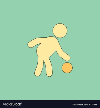 Colored silhouette of basketball player with ball vector image