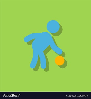 Colored silhouette of basketball player with ball vector image