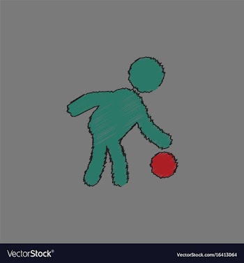 Colored silhouette of basketball player with ball vector image