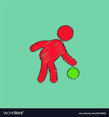 Colored silhouette of basketball player with ball vector image
