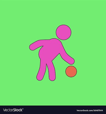Colored silhouette of basketball player with ball vector image