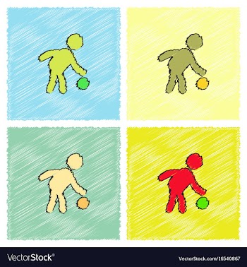 Colored silhouette of basketball player with ball vector image