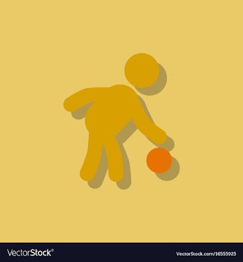 Colored silhouette of basketball player with ball vector image