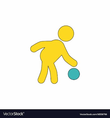 Colored silhouette of basketball player with ball vector image