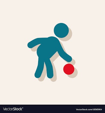 Colored silhouette of basketball player with ball vector image
