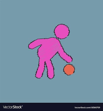 Colored silhouette of basketball player with ball vector image