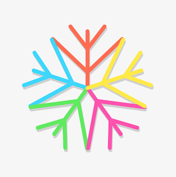 Colored Snowflakes, Snowflake, Multicolor, Blue PNG Image and ...
