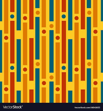 Colored strips and circles geometric pattern vector image