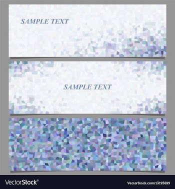 Colored tiled rectangle pattern banner design set vector image