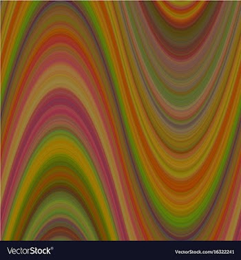 Colorfil wave background from thin wavy lines vector image