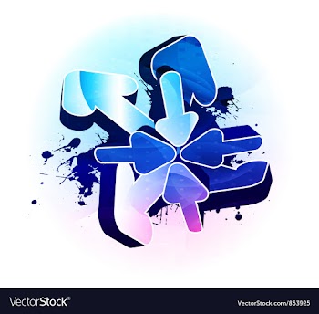 Colorful 3d arrows vector image